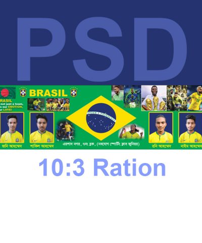 Brazil Supporter Banner Design 10×3